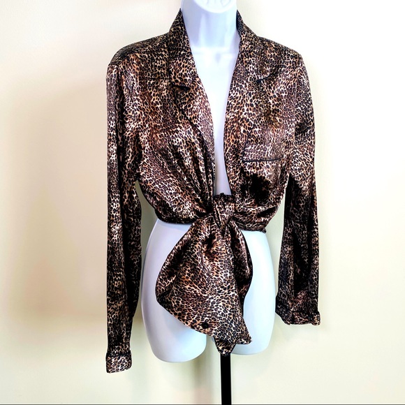 In The Bloom by Jonquil Leopard Night Pajamas Dress Size L - Picture 1 of 8